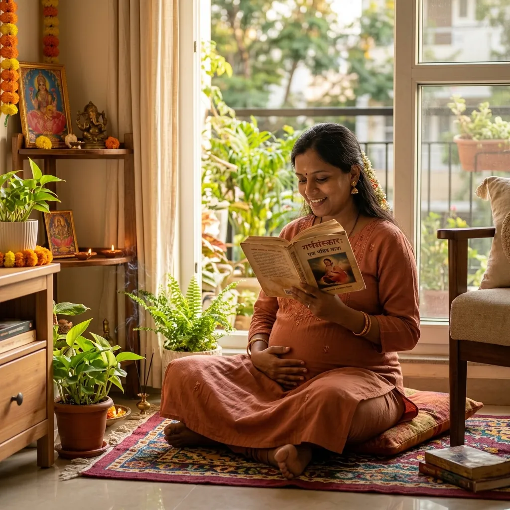 Mother feeling connected during pregnancy
